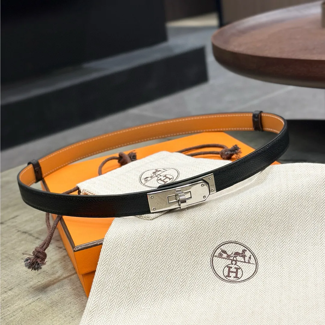 💰498💰Full package💰 💍Purchase level Hermes HERMES Kelly 18mm belt, stainless steel hardware, epsom original leather