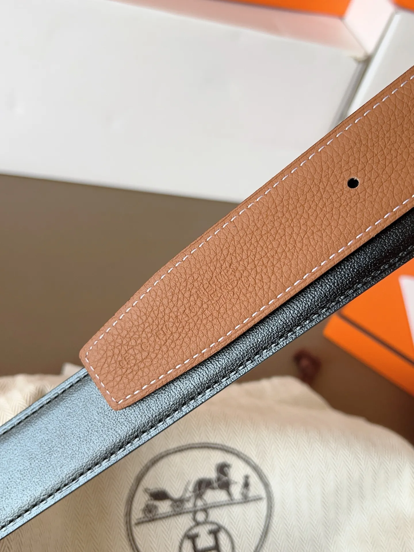 💰480💰Full set of packaging💰💍Purchase level Hermes "HERMES" new craftsmanship, original wiring 3.2cm, colors are black, earthy yellow, tin gray, coffee color, Prussian basket double-sided belt🇫🇷French original togo leather/A-grade steel buckle The quality is beyond doubt, there is no better, only the best,