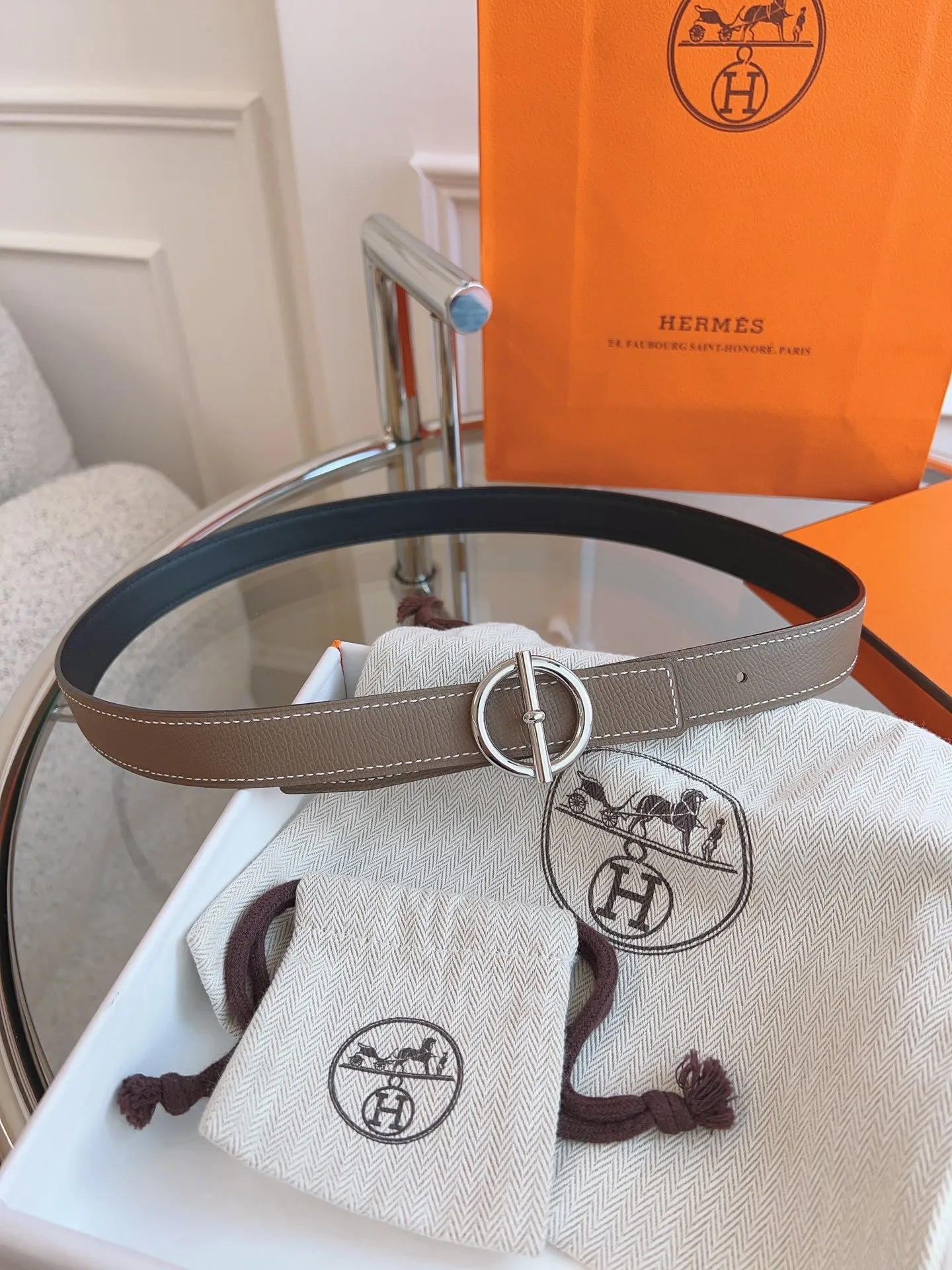 💰440💰Authentic packaging💰 💍Purchasing agent grade "HERMES"🇫🇷French original EPSOM elephant gray/all-steel hardware The quality is beyond doubt, there is no better, only the best. Size 2.4 cm
