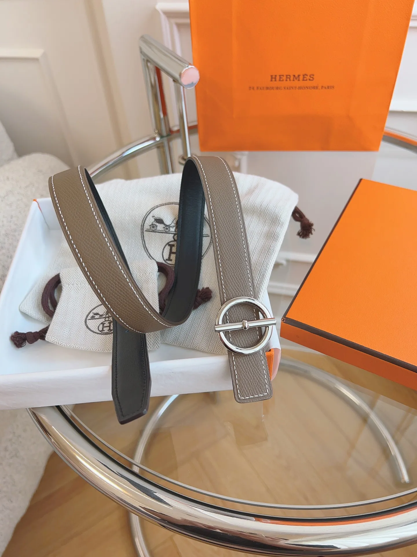 💰440💰Authentic packaging💰 💍Purchasing agent grade "HERMES"🇫🇷French original EPSOM elephant gray/all-steel hardware The quality is beyond doubt, there is no better, only the best. Size 2.4 cm