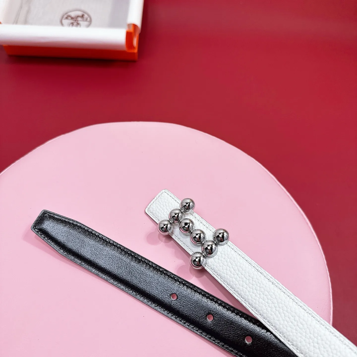 💰440💰Full package💰 💍Purchasing agent grade Hermès simple dual-purpose leather girl's pebbled belt, accessories 2.5cm H stainless steel dual-purpose leather H buckle belt!
