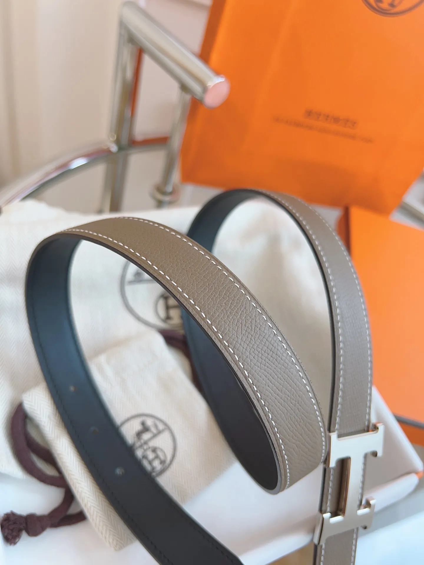 💰440💰Authentic packaging💰 💍Purchasing agent grade "HERMES"🇫🇷French original EPSOM elephant gray/all-steel hardware The quality is beyond doubt, there is no better, only the best. Size 2.4 cm