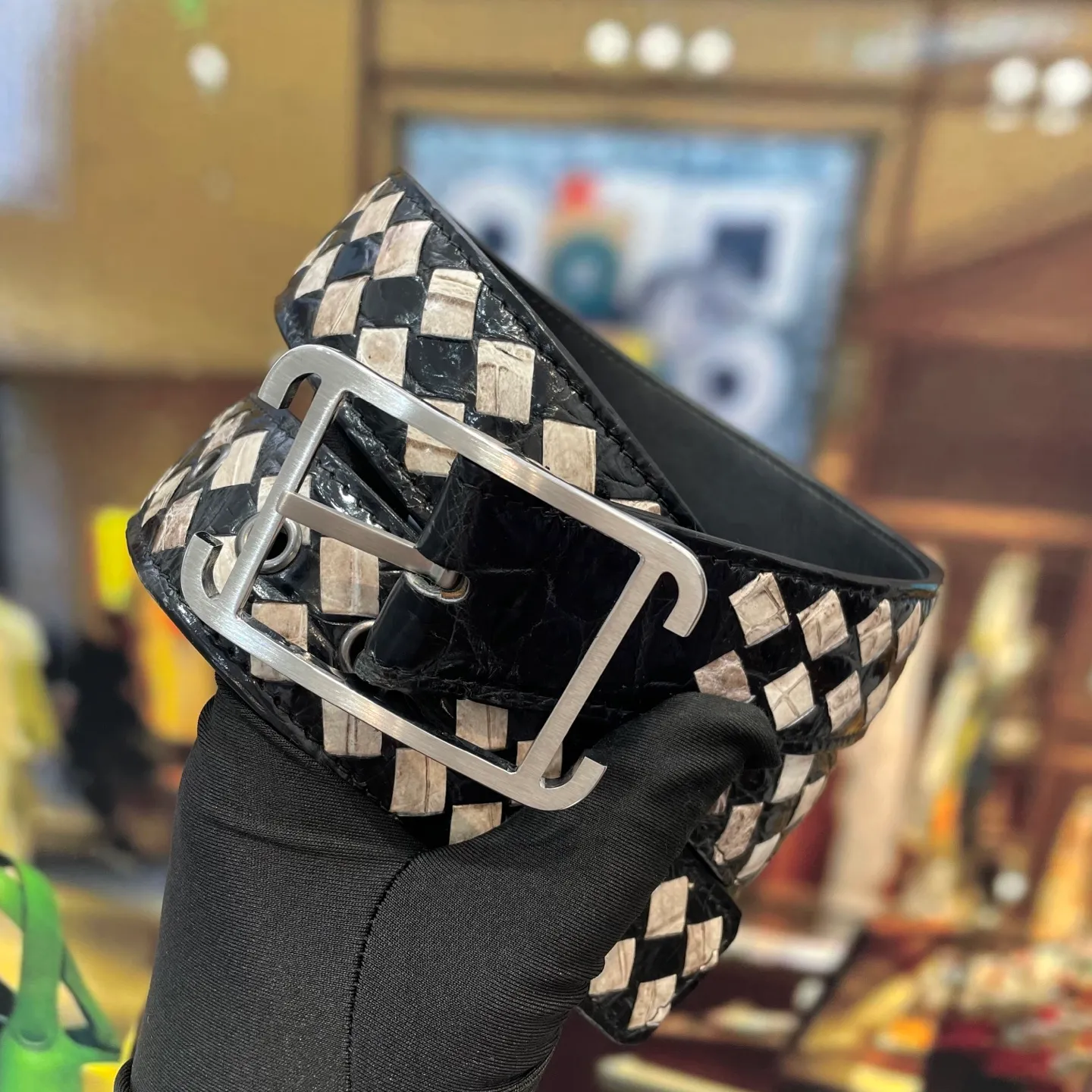 Hermes-🆕 🔥 Width 38mm boutique Classic black and white color combination Himalayan white and imported Nile crocodile 🐊 Braided 🐊 crocodile needle belt, casual yet elegant, high-end atmosphere, with boutique buckle, premium original quality, precision production