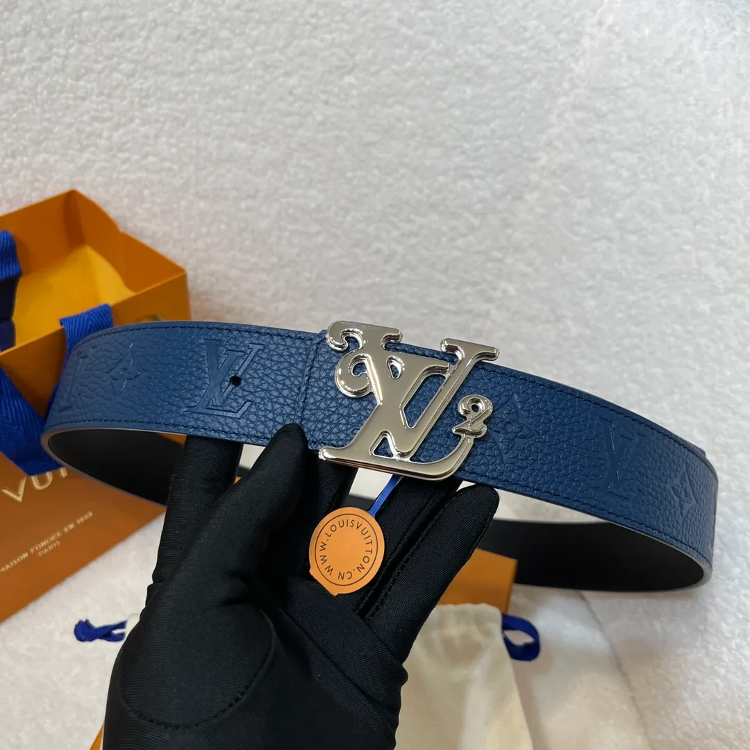 💰480💰Complete package💰 💍Purchase level, trendy men's wear, new belt LV NEW, width 4cm, the belt surface is made of imported Togo pebbles, embossed with floral patterns, pure black original calfskin bottom, feels great, matched with exquisite buckles of the same color as the belt, multi-color🉑choice