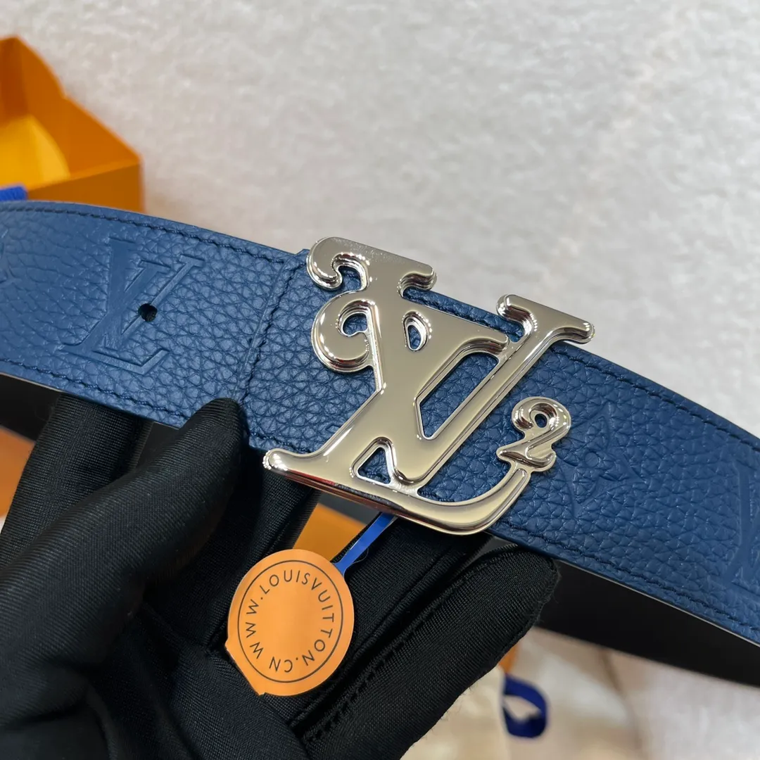 💰480💰Complete package💰 💍Purchase level, trendy men's wear, new belt LV NEW, width 4cm, the belt surface is made of imported Togo pebbles, embossed with floral patterns, pure black original calfskin bottom, feels great, matched with exquisite buckles of the same color as the belt, multi-color🉑choice