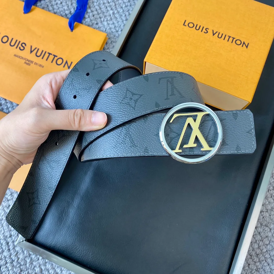 💰480💰Full package💰 💍Purchase level LV new early spring product, high quality, width 3.8cm, double-sided, new modern and fashionable canvas set off original calfskin bottom, with classic and exquisite buckle design