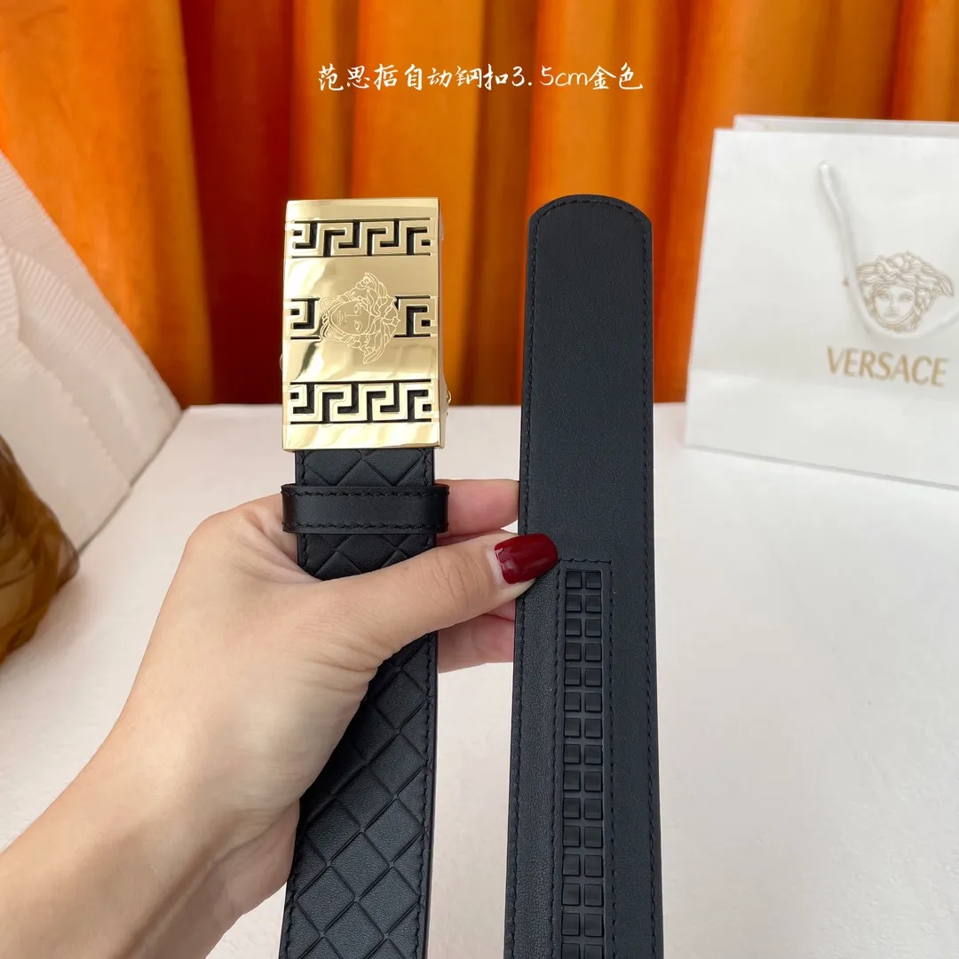 💰460💰Full package💰 💍Purchasing-grade Versace imported calfskin, delicate and soft to the touch, with pure steel automatic boutique buckle, a must-have for men! Width: 3.5cm