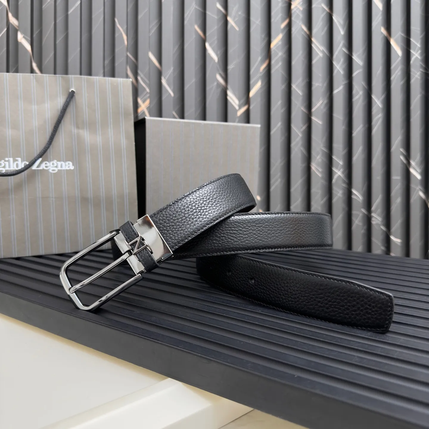 💰480💰Full package💰 💍Purchase level Ermenegildo Zegna pin buckle, tail clip design, double-sided, details determine quality, a must-have for gentlemen.