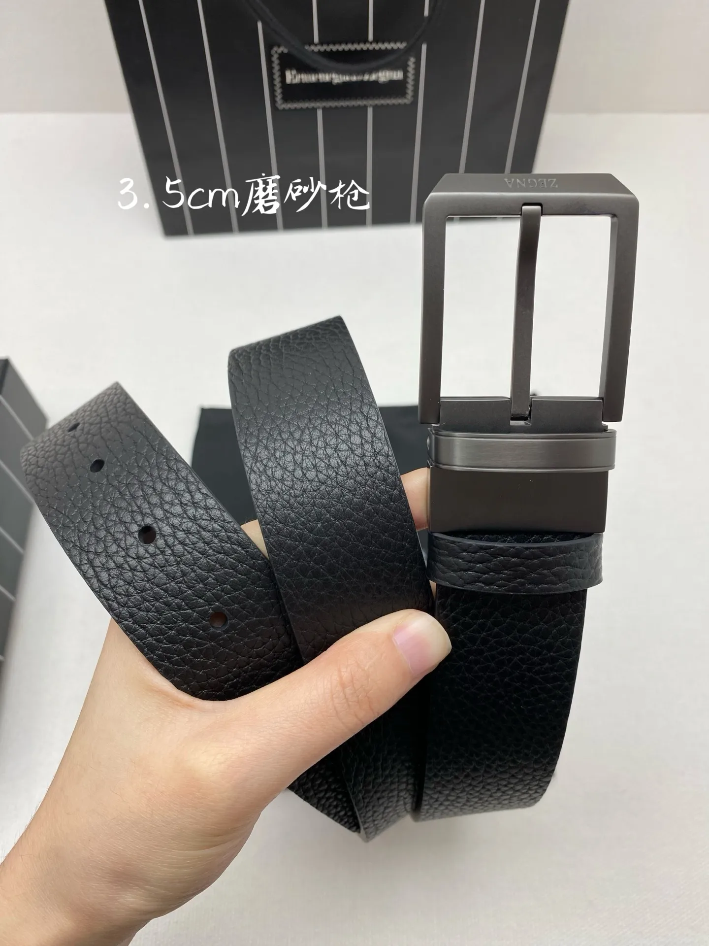 💰440💰Full package💰 💍Purchasing agent Zegna⚡️🌹Men's belt - width 35MM 316 quality buckle Seikoly crafted imported calfskin Unique design process Soft to the touch Can be cut