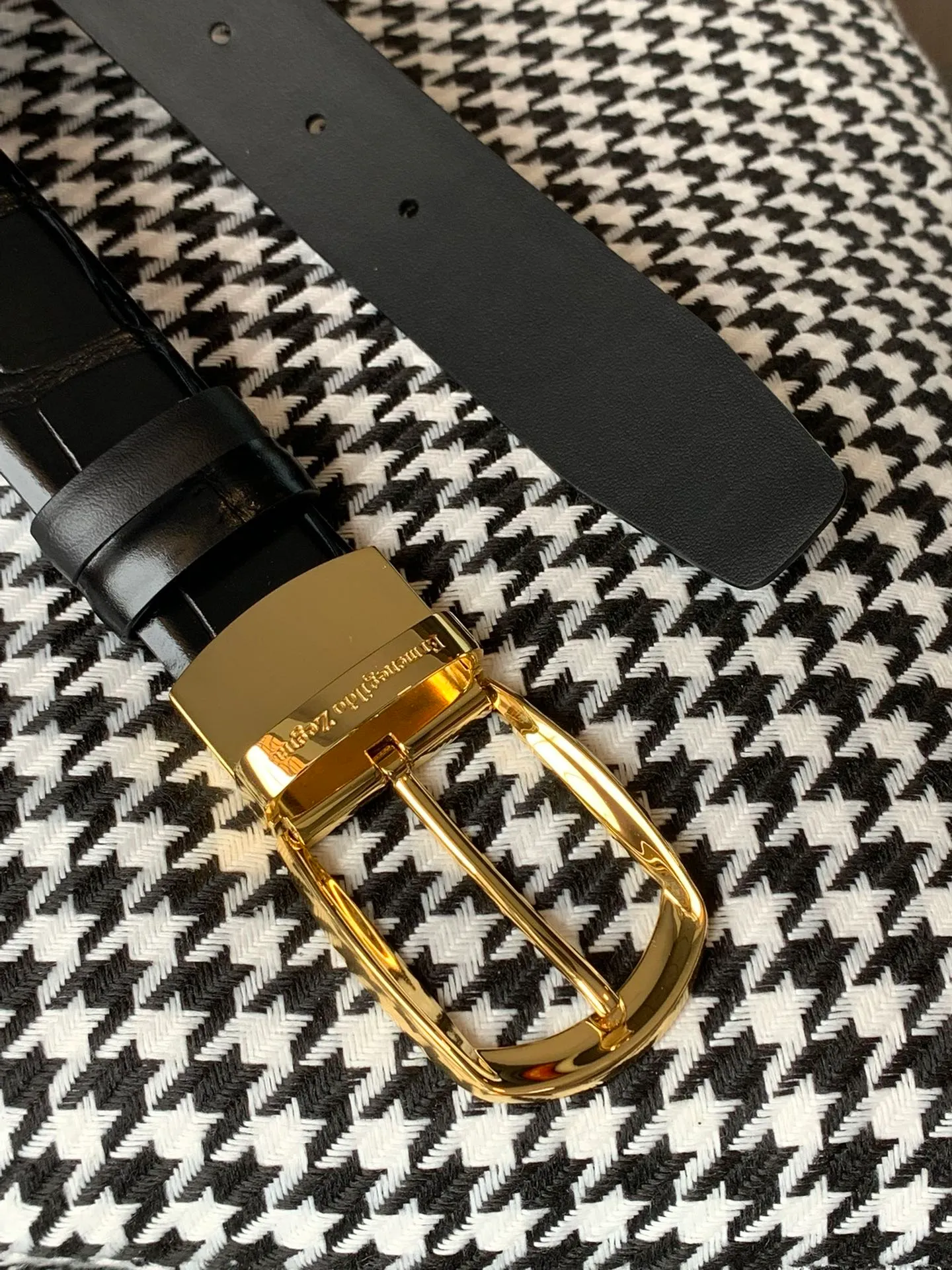 💰480💰Authentic packaging💰 💍Purchase level new model❤️Ermenegilido Zegne Zegna Belt Men's official website sells rotating buckle belt, double-sided leather, versatile for business and leisure💓💓💓
