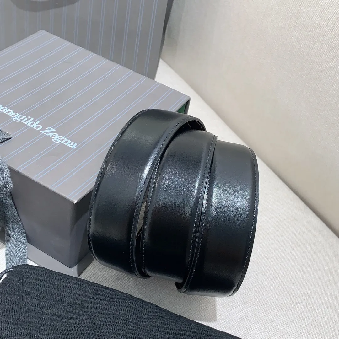 💰460💰Full package💰 💍Purchase level Ermenegildo Zegna men's automatic belt, classic Z-shaped metal automatic buckle, exquisite and subtle, very attractive 3.5cm