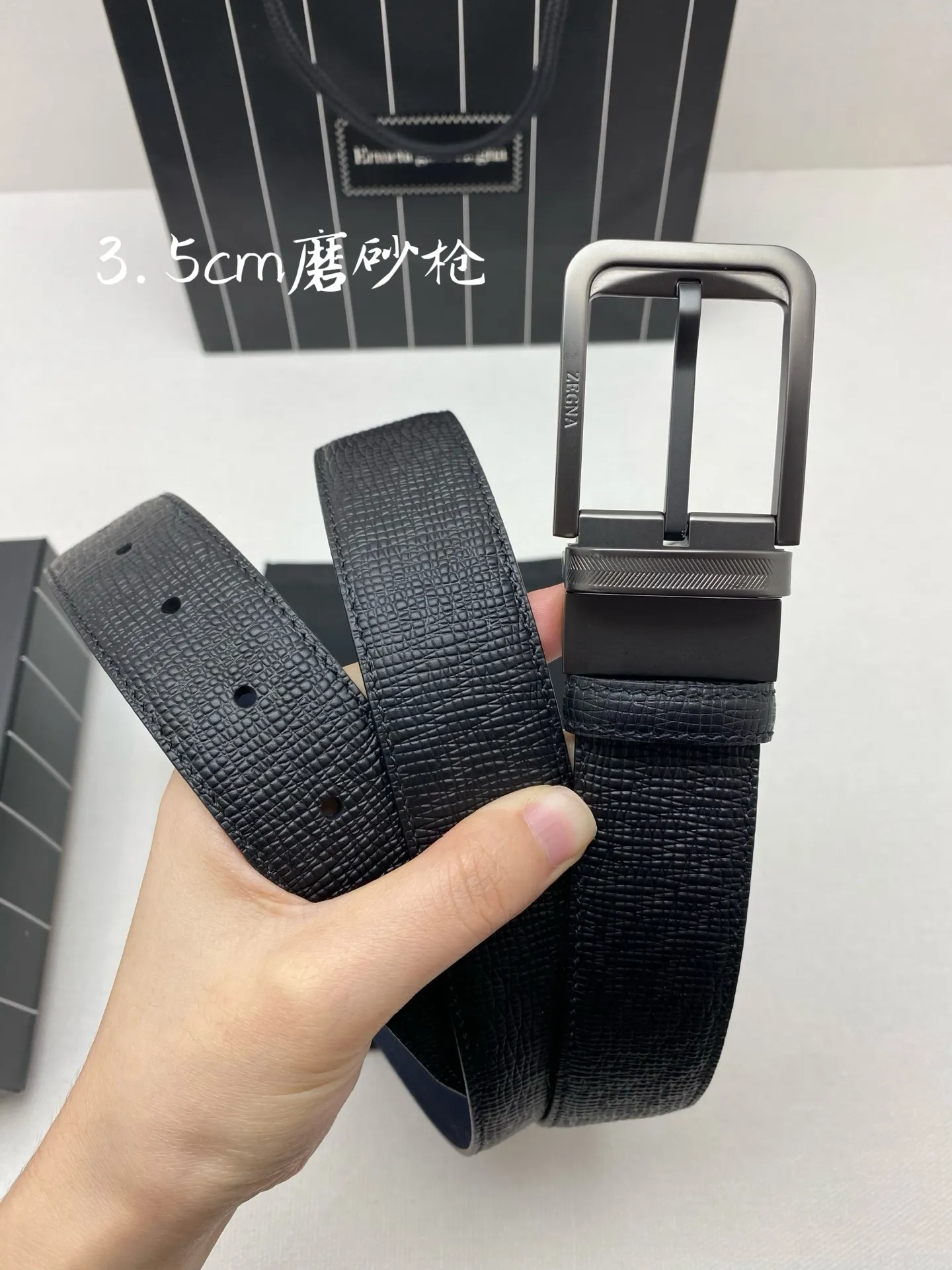 💰440💰Full package💰 💍Purchasing agent Zegna⚡️🌹Men's belt - width 35MM 316 quality buckle Seikoly crafted imported calfskin Unique design process Soft to the touch Can be cut