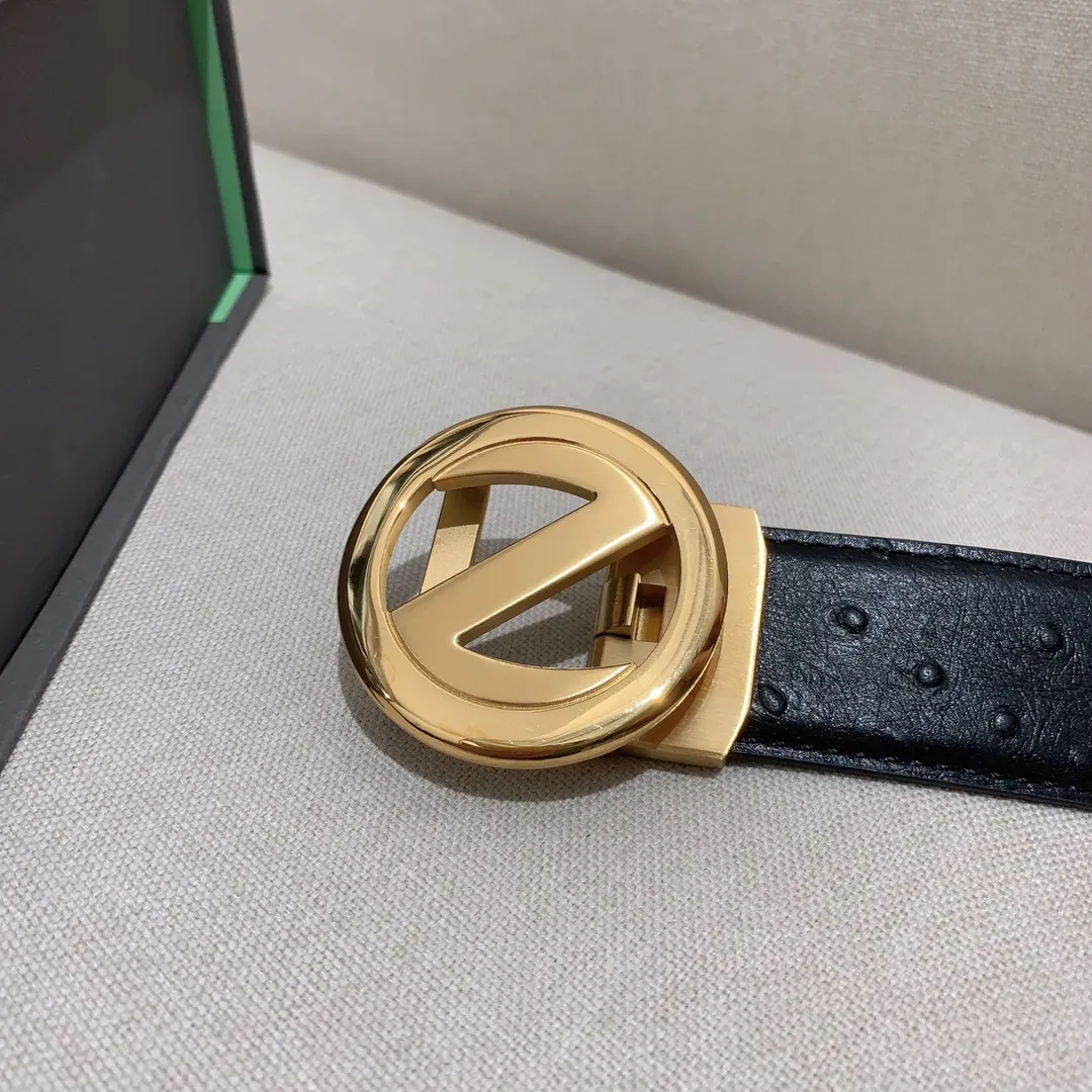 💰460💰Full package💰 💍Purchase level Ermenegildo Zegna men's automatic belt, classic Z-shaped metal automatic buckle, exquisite and subtle, very attractive 3.5cm