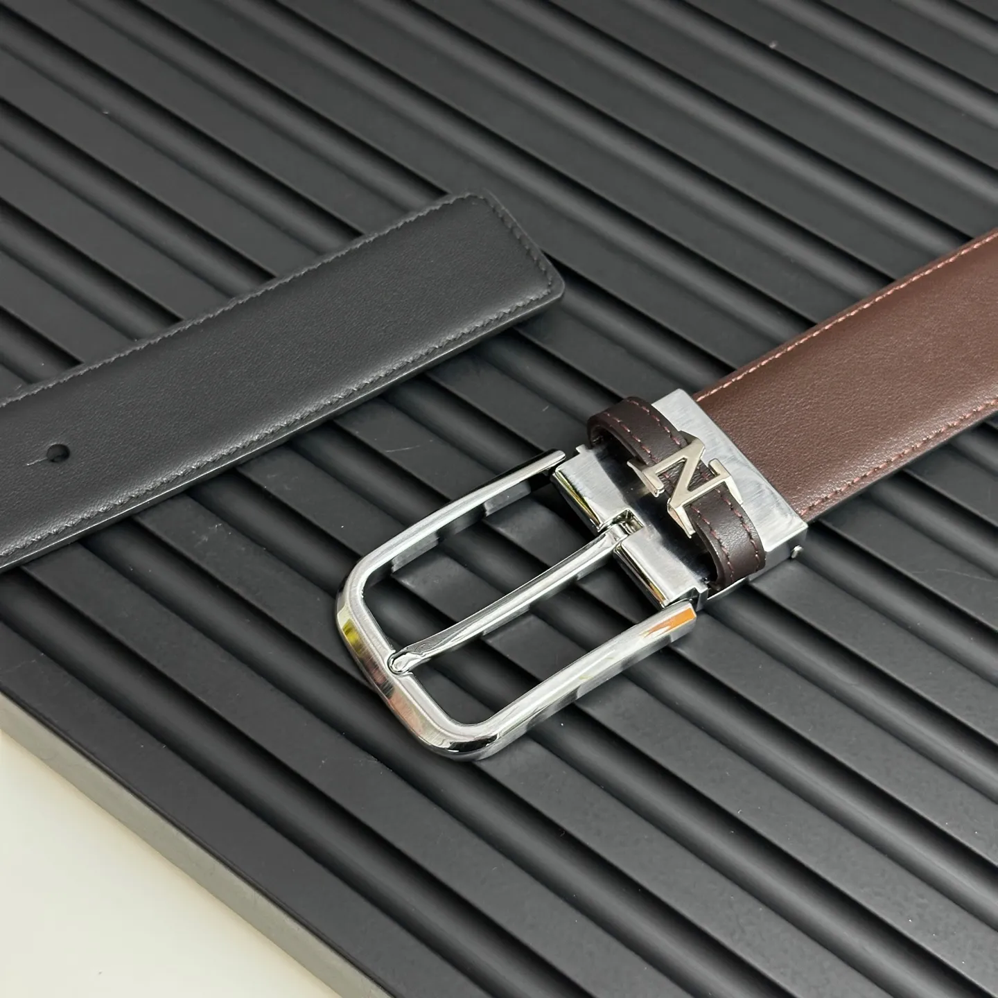 💰480💰Full package💰 💍Purchase level Ermenegildo Zegna pin buckle, tail clip design, double-sided, details determine quality, a must-have for gentlemen.