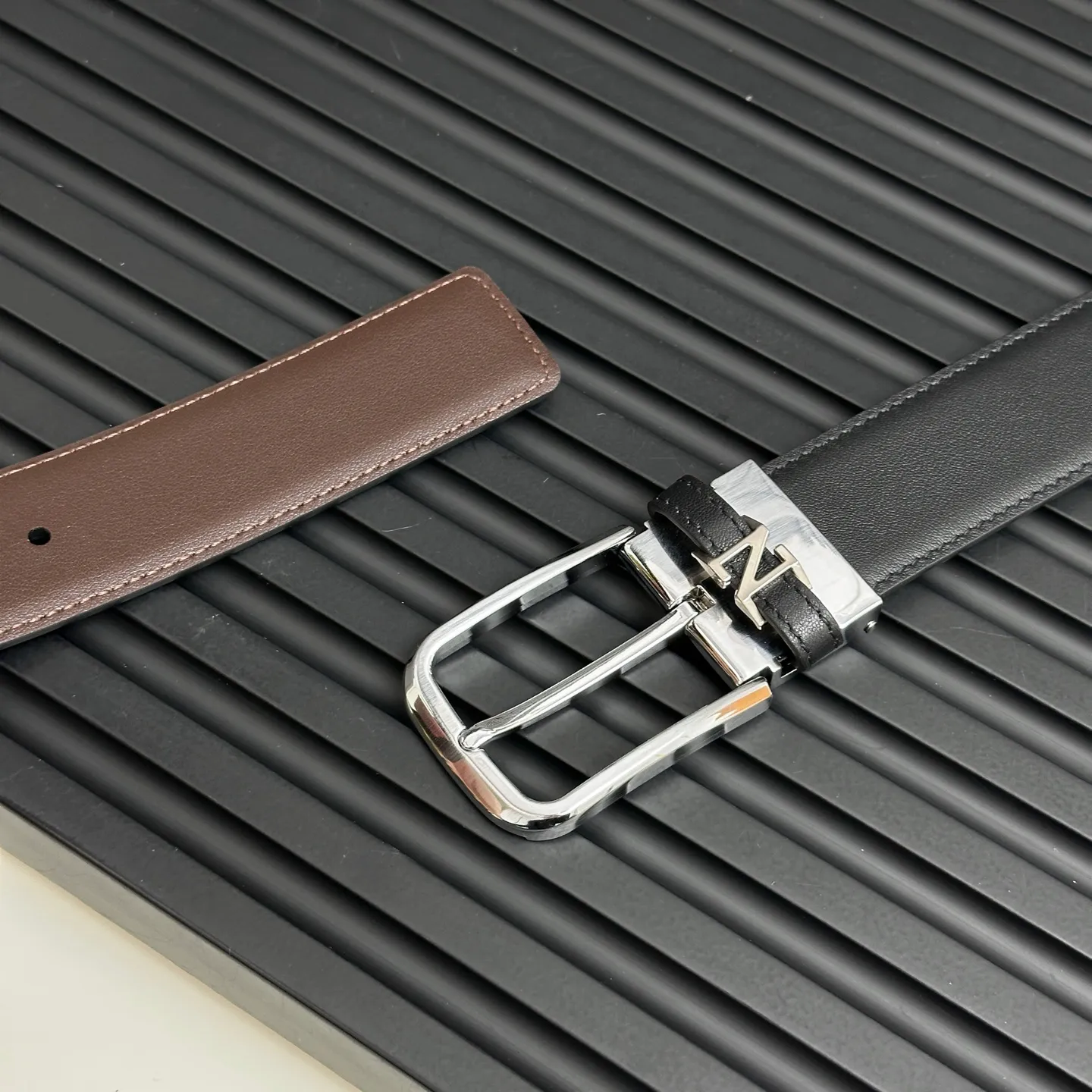 💰480💰Full package💰 💍Purchase level Ermenegildo Zegna pin buckle, tail clip design, double-sided, details determine quality, a must-have for gentlemen.
