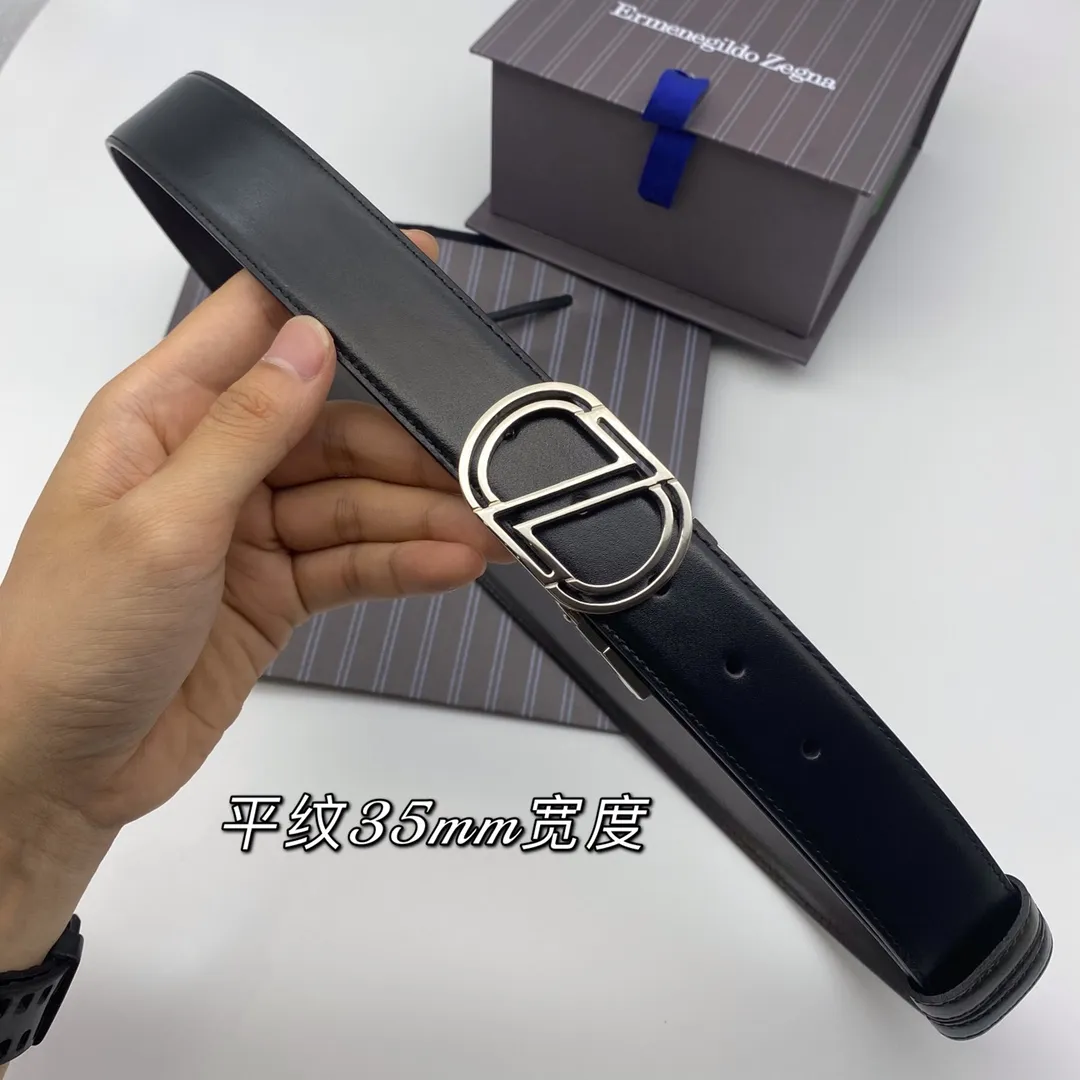 💰460💰Full package💰💍Purchasing agent Ermenegildo Zegna (NFC) 3.5cm advanced customized men's belt. You can choose and match it by yourself. Double-sided first-layer cowhide, real material, very textured, fashionable and classic without losing style, you can cut it by yourself!