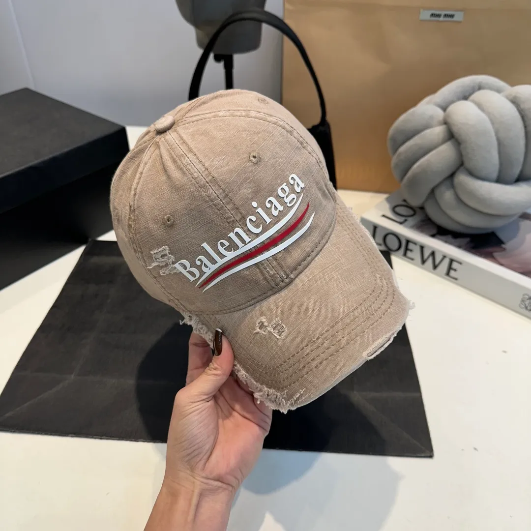 P60 Balenciaga ⚠️Coke distressed punk baseball cap shark fin duck tongue hat for men and women
