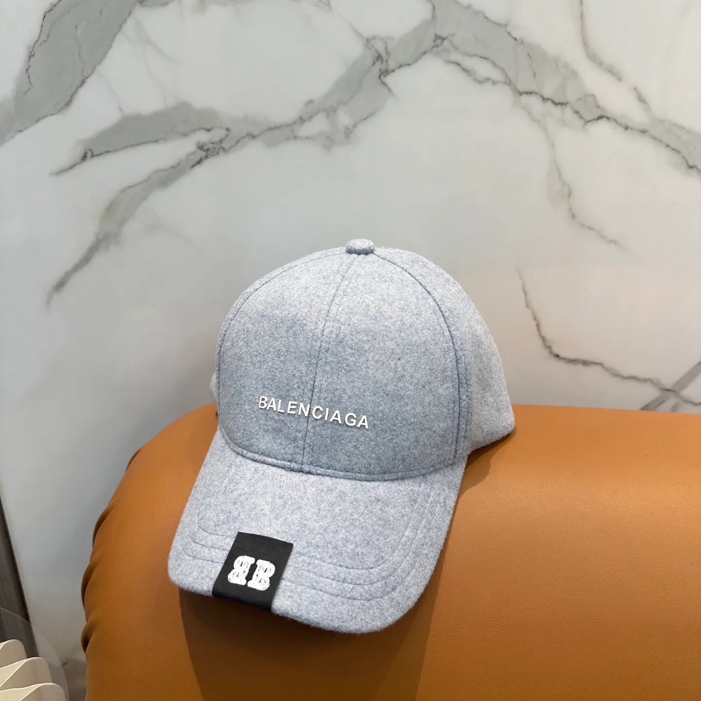 P60 💛 Comes with dust bag. [Balenciaga] 2025 new cashmere simple baseball cap, unisex ~ cool and handsome on the street
