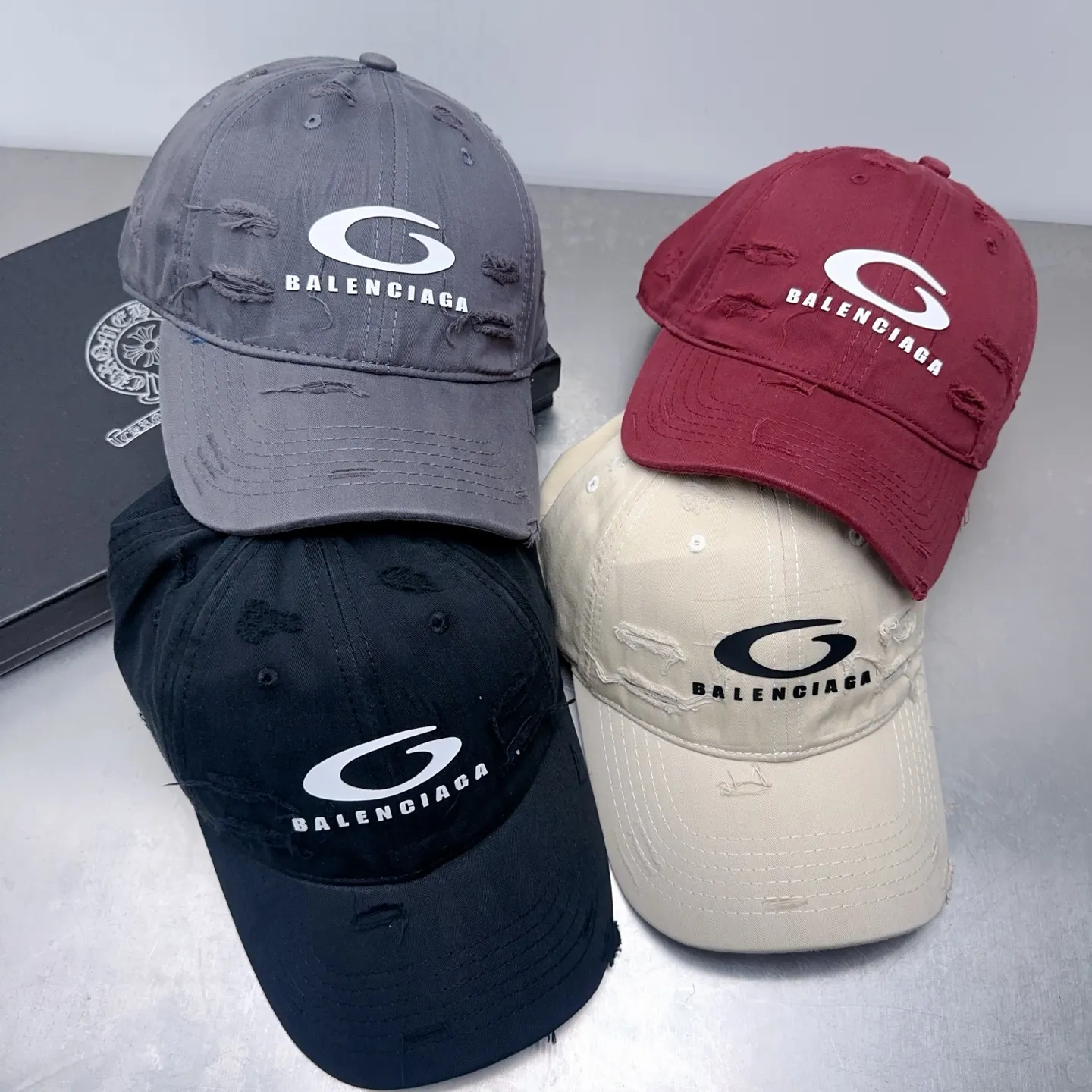 Balenciaga ripped baseball cap
