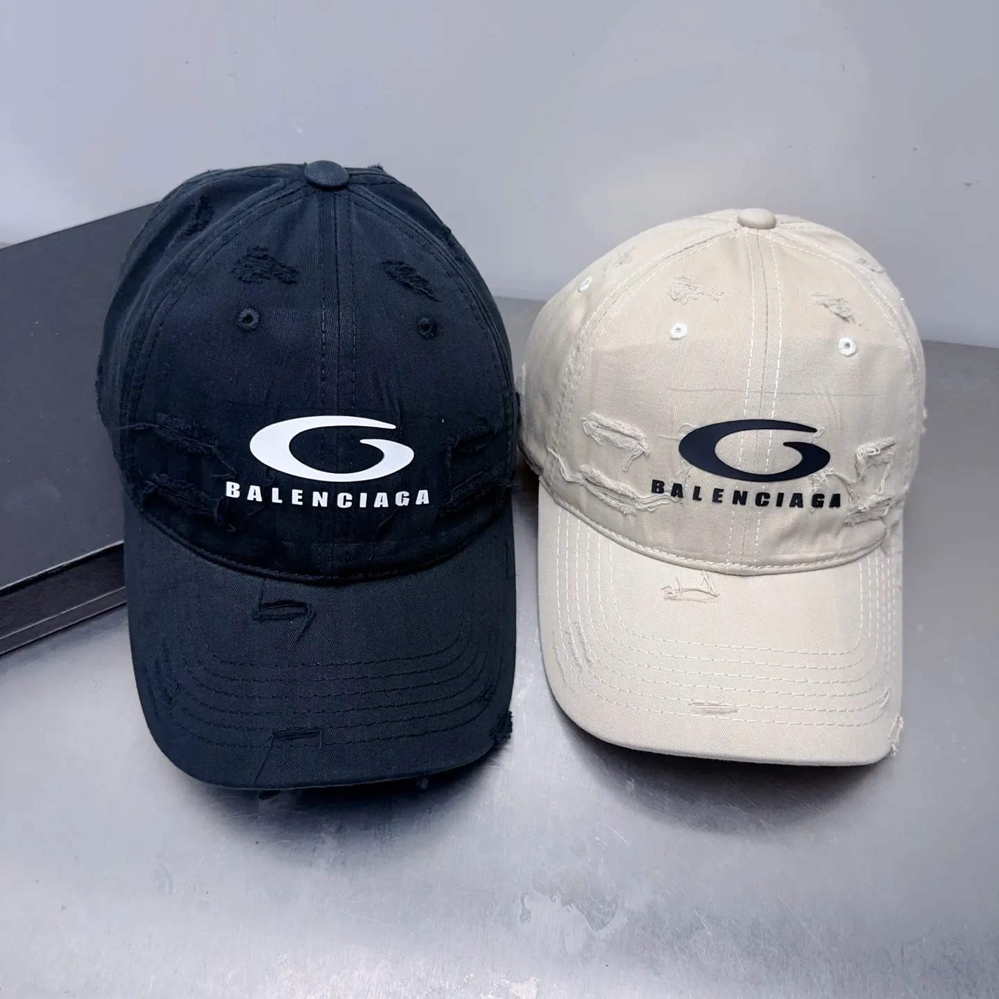 Balenciaga ripped baseball cap