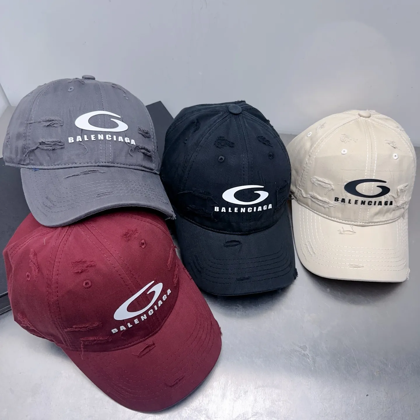 Balenciaga ripped baseball cap