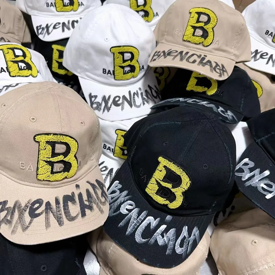 Balenciaga hand-painted high version baseball cap