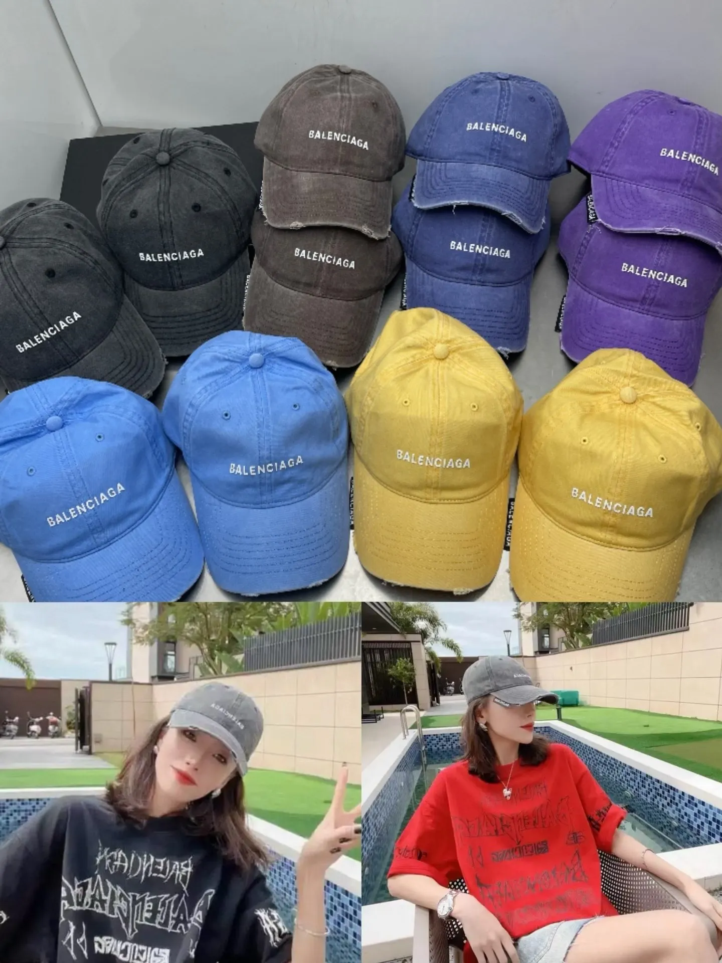 Private message for price inquiry! Balenciaga distressed baseball cap