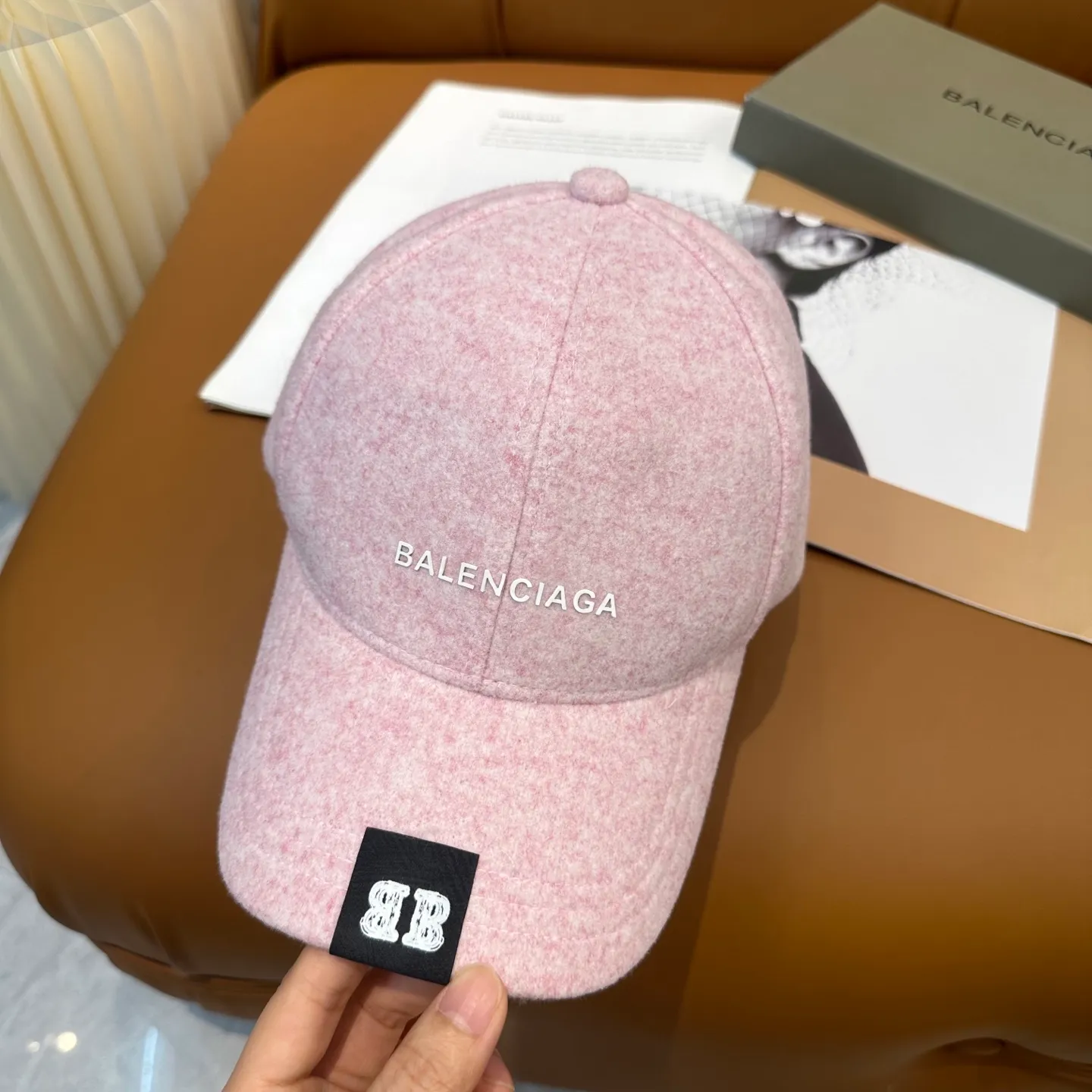 P60 💛 Comes with dust bag. [Balenciaga] 2025 new cashmere simple baseball cap, unisex ~ cool and handsome on the street