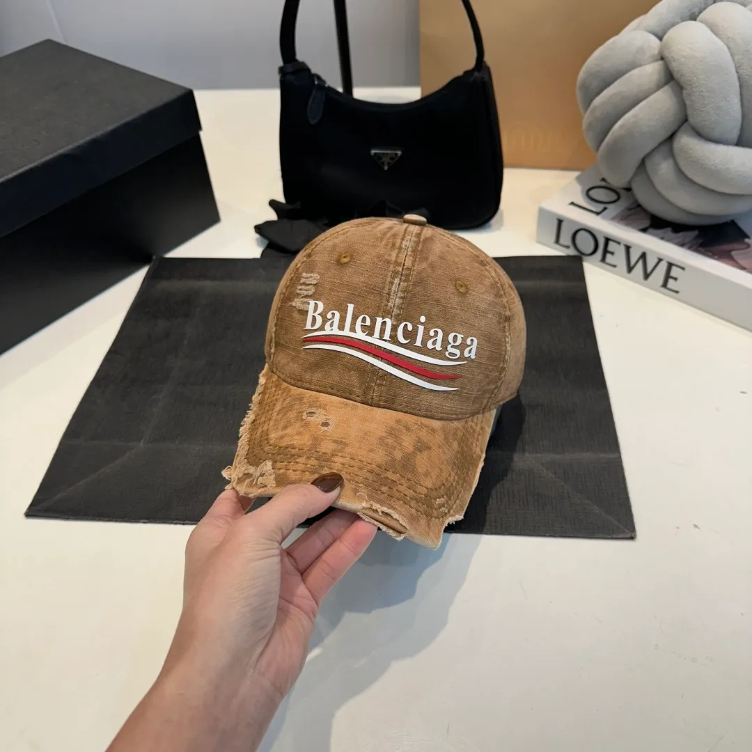 P60 Balenciaga ⚠️Coke distressed punk baseball cap shark fin duck tongue hat for men and women