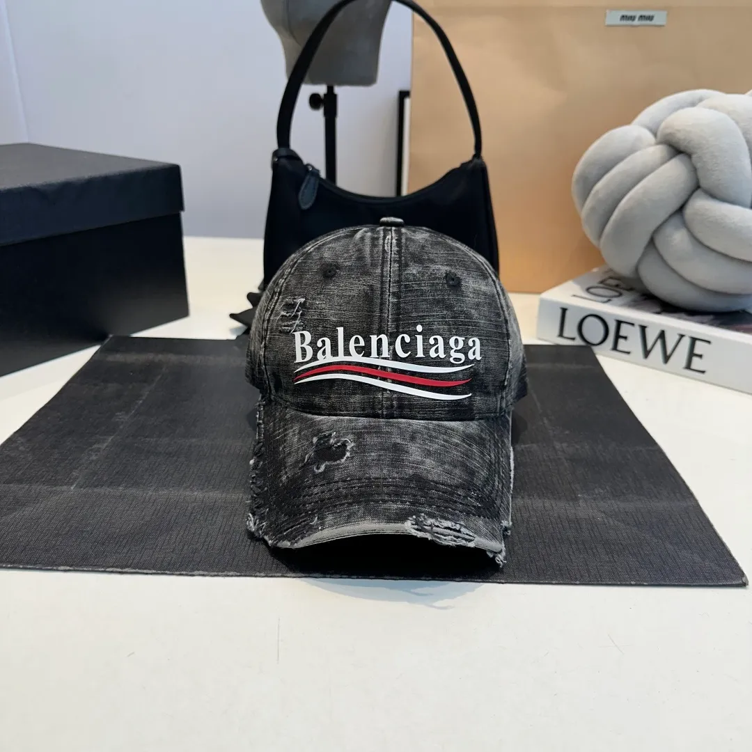 P60 Balenciaga ⚠️Coke distressed punk baseball cap shark fin duck tongue hat for men and women