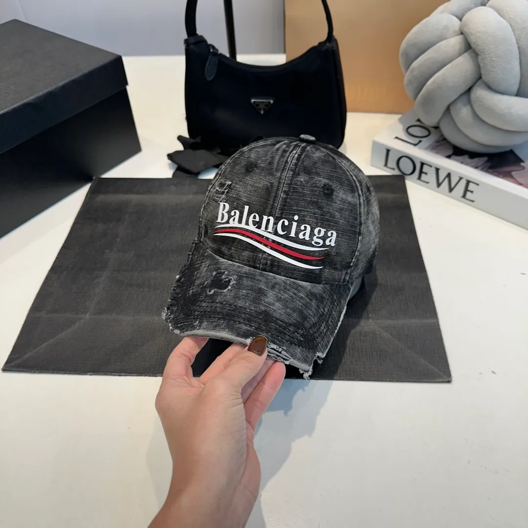 P60 Balenciaga ⚠️Coke distressed punk baseball cap shark fin duck tongue hat for men and women