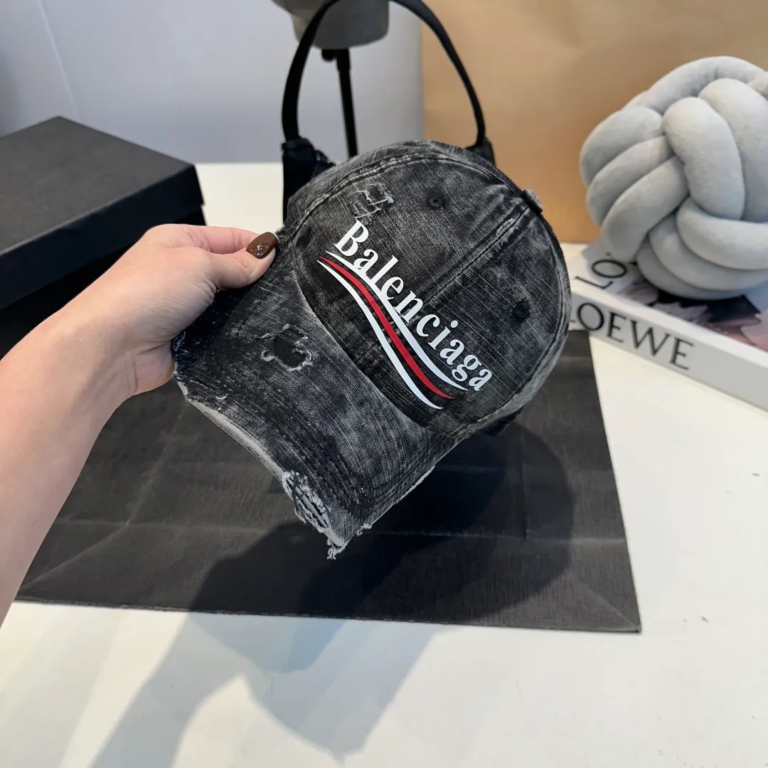 P60 Balenciaga ⚠️Coke distressed punk baseball cap shark fin duck tongue hat for men and women