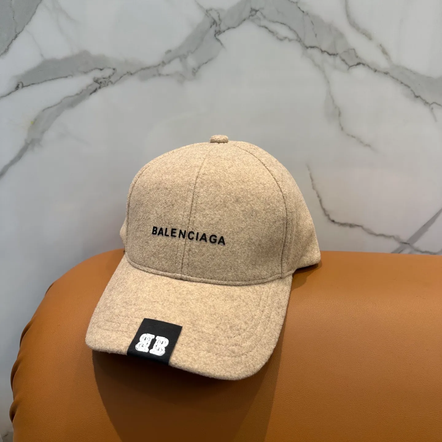 P60 💛 Comes with dust bag. [Balenciaga] 2025 new cashmere simple baseball cap, unisex ~ cool and handsome on the street