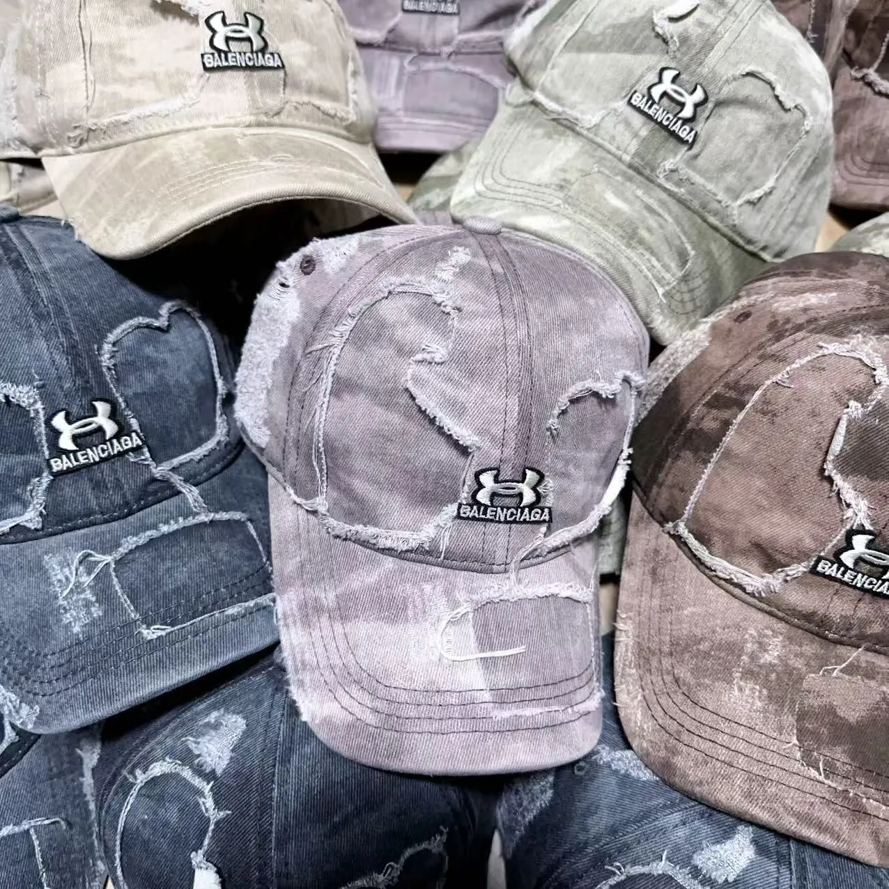 Balenciaga ripped baseball cap