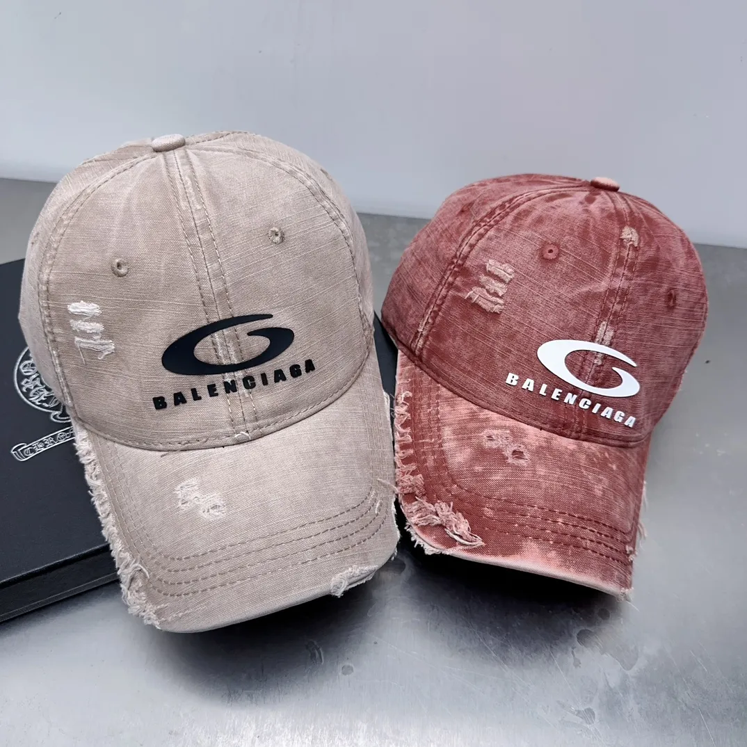 Early spring style Balenciaga distressed hole baseball cap
