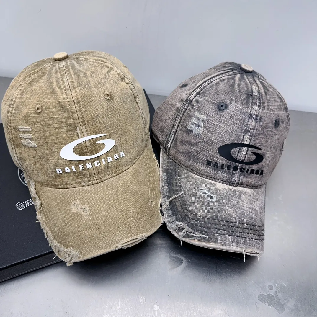 Early spring style Balenciaga distressed hole baseball cap