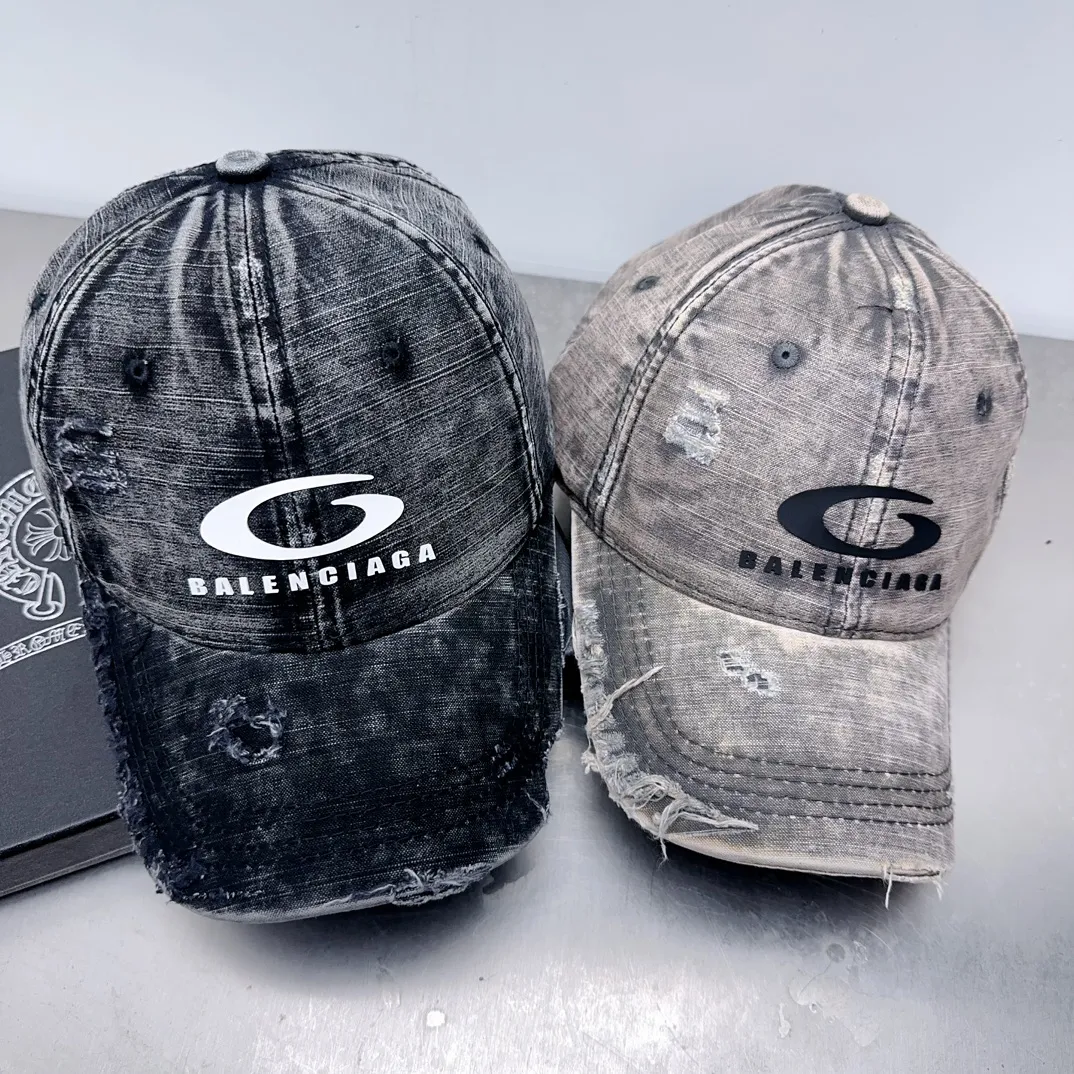 Early spring style Balenciaga distressed hole baseball cap
