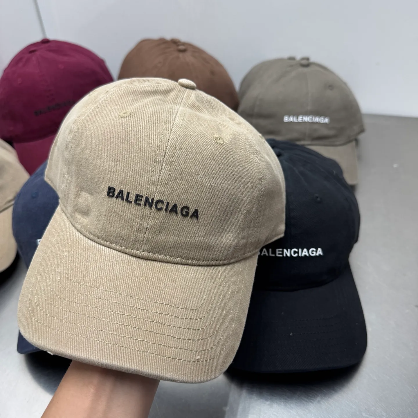 Balenciaga thickened brushed baseball cap