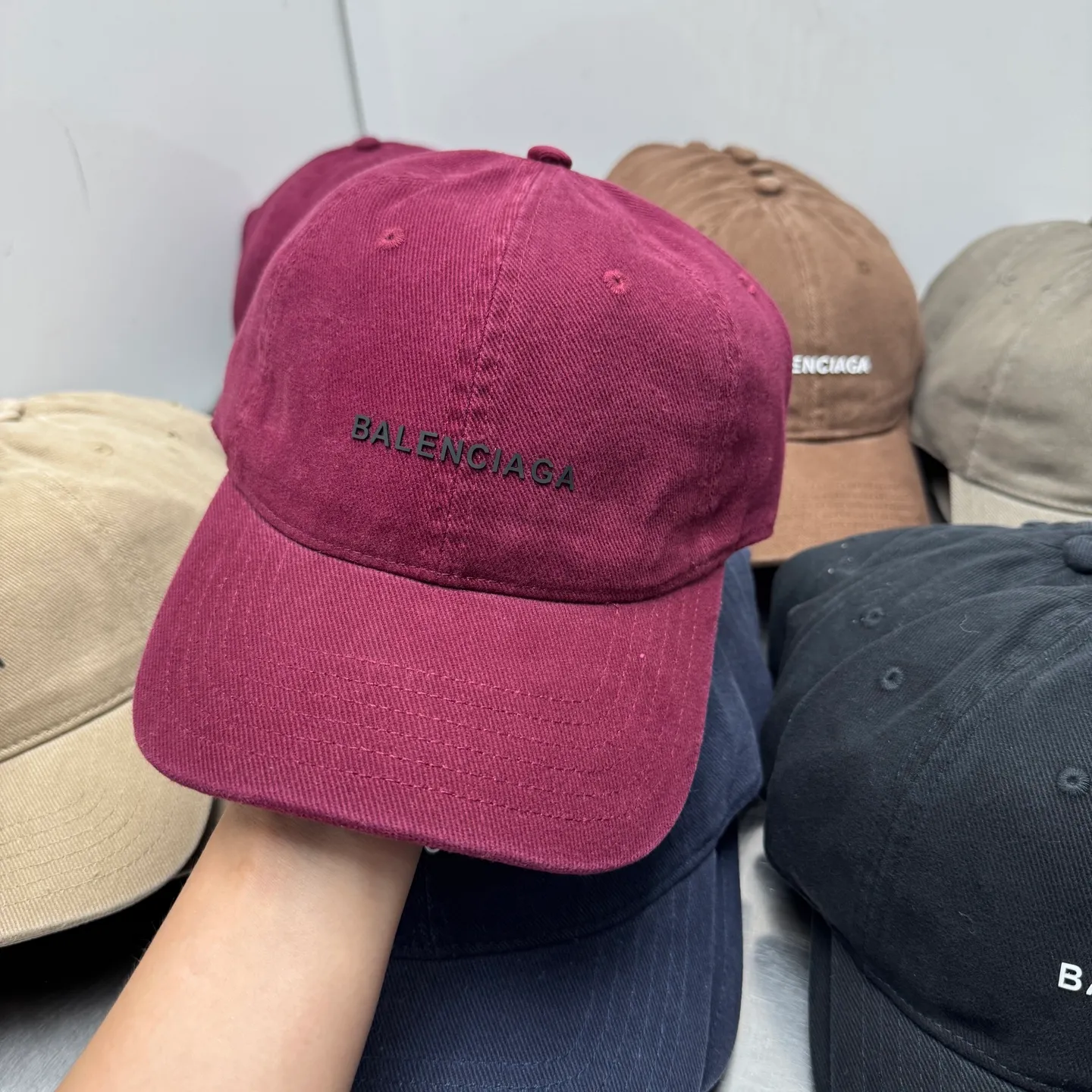Balenciaga thickened brushed baseball cap