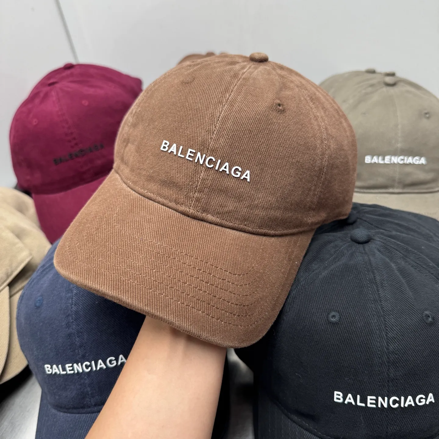 Balenciaga thickened brushed baseball cap