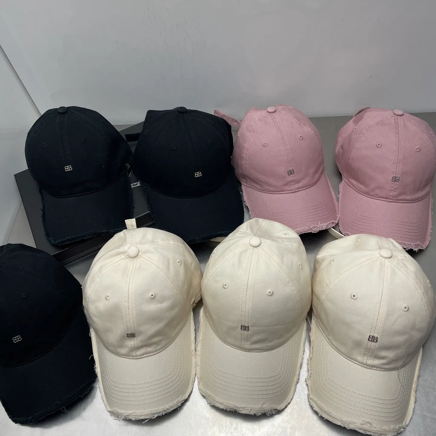 Balenciaga fur baseball cap