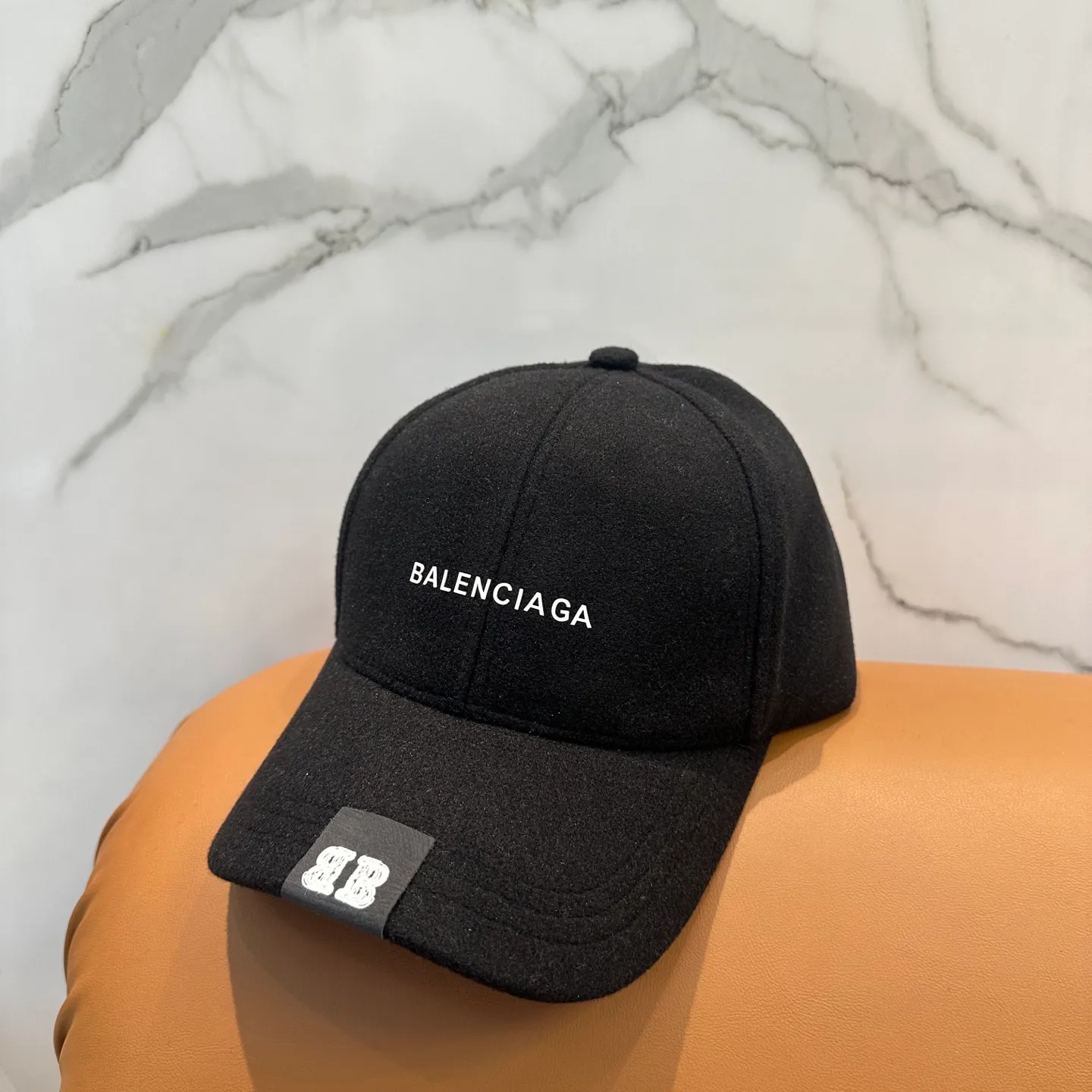 P60 💛 Comes with dust bag. [Balenciaga] 2025 new cashmere simple baseball cap, unisex ~ cool and handsome on the street