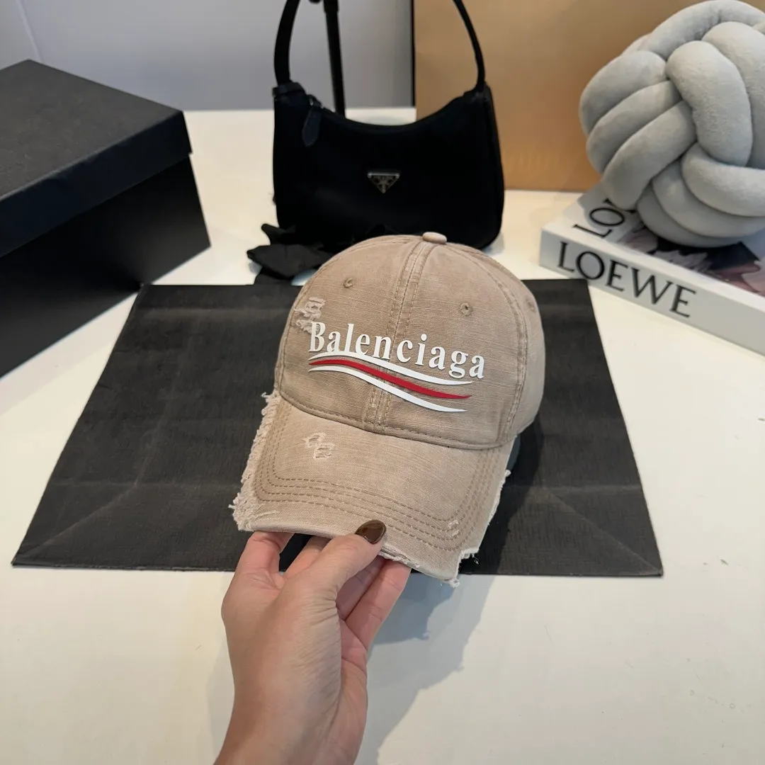 P60 Balenciaga ⚠️Coke distressed punk baseball cap shark fin duck tongue hat for men and women