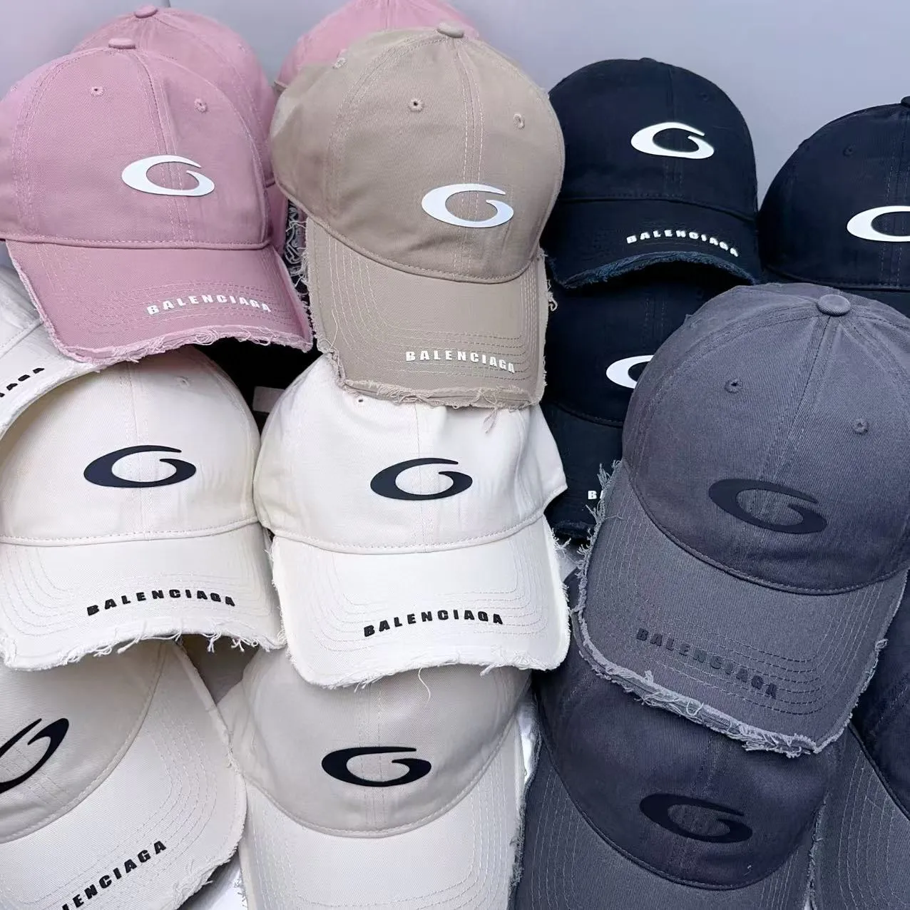 Balenciaga fur-edged baseball cap