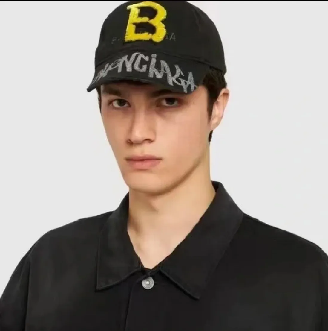 Balenciaga hand-painted high version baseball cap