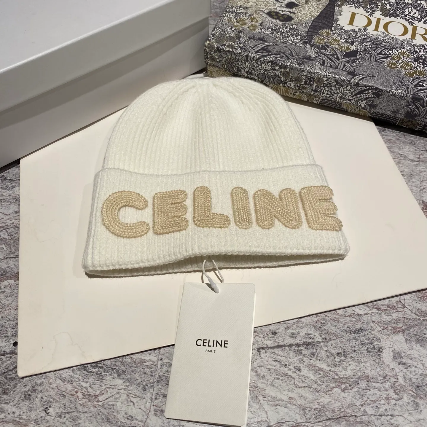 CELINE cashmere knitted hat