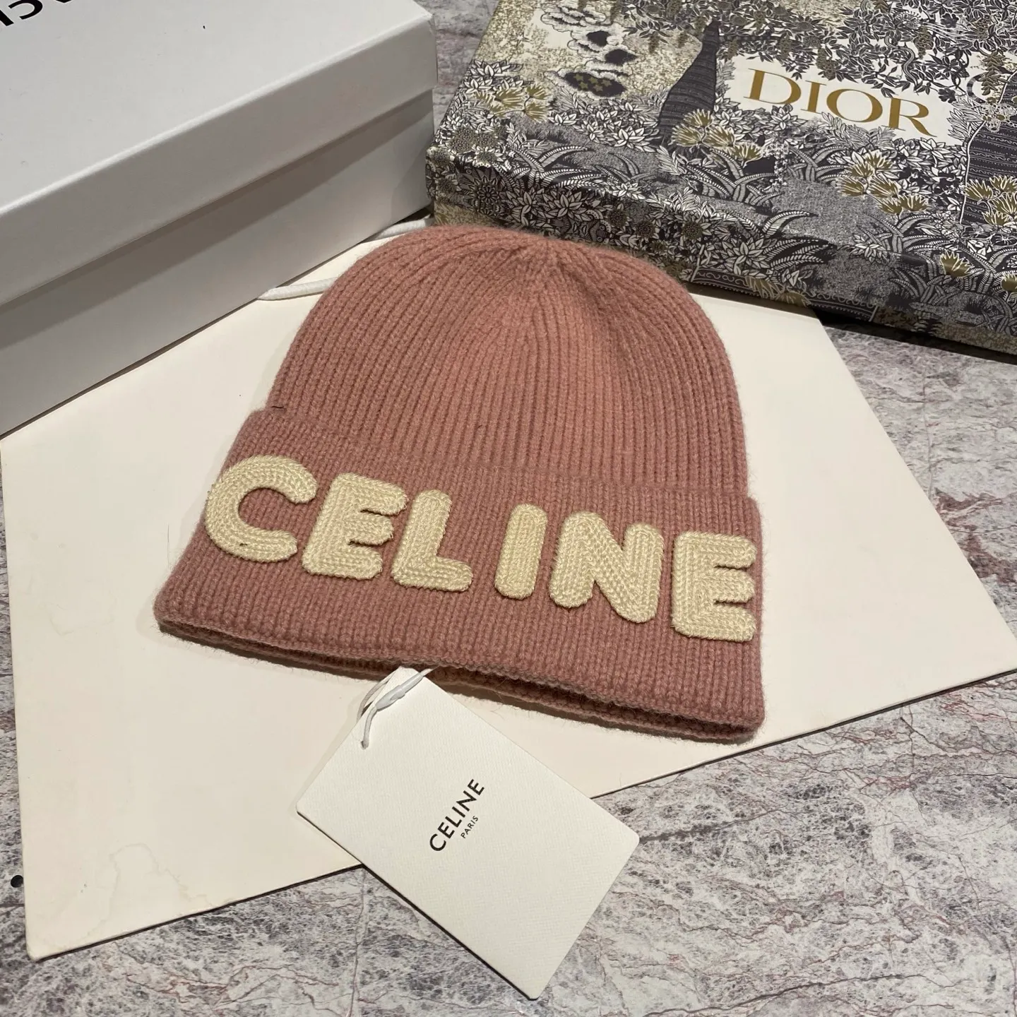 CELINE cashmere knitted hat