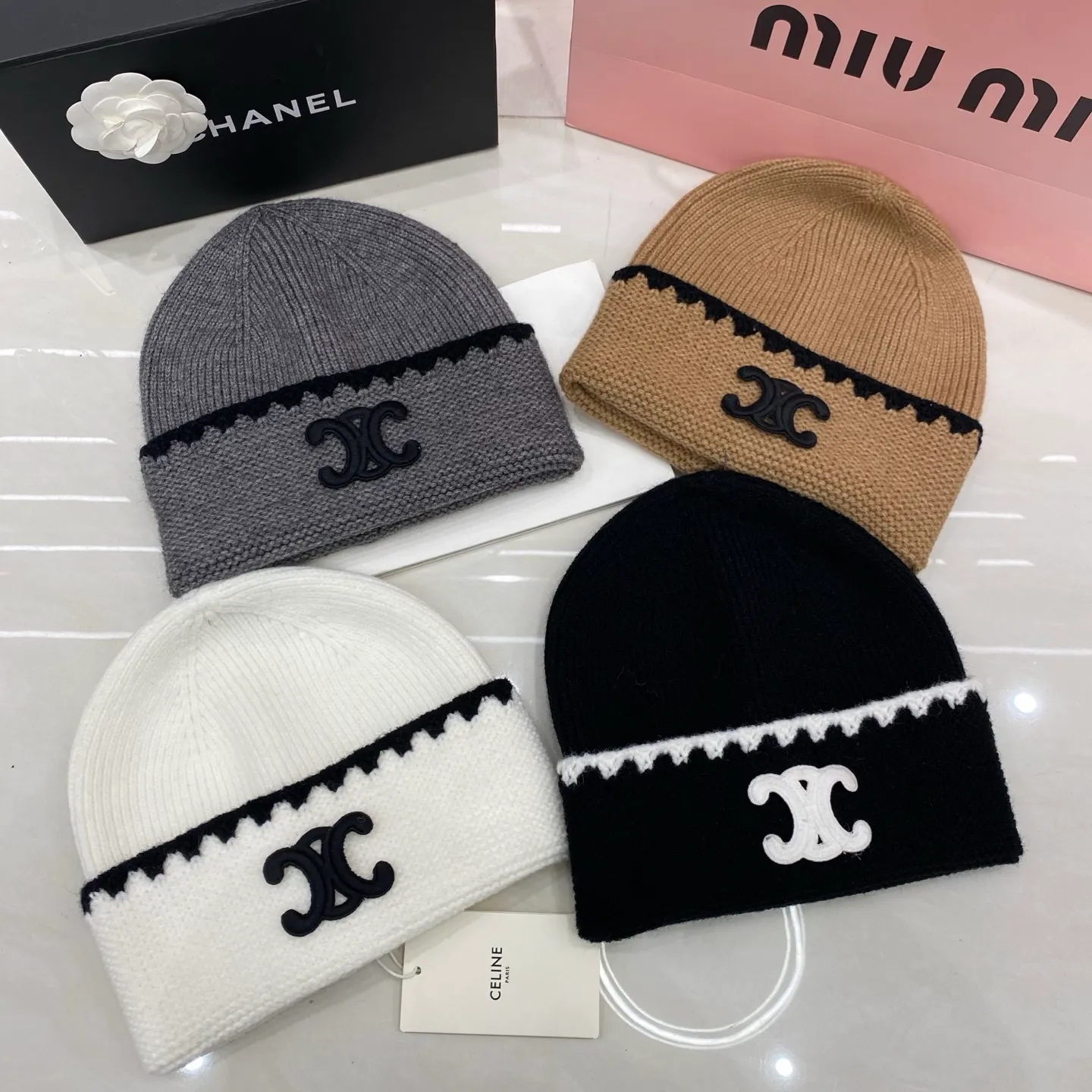 Celine cashmere knit hat