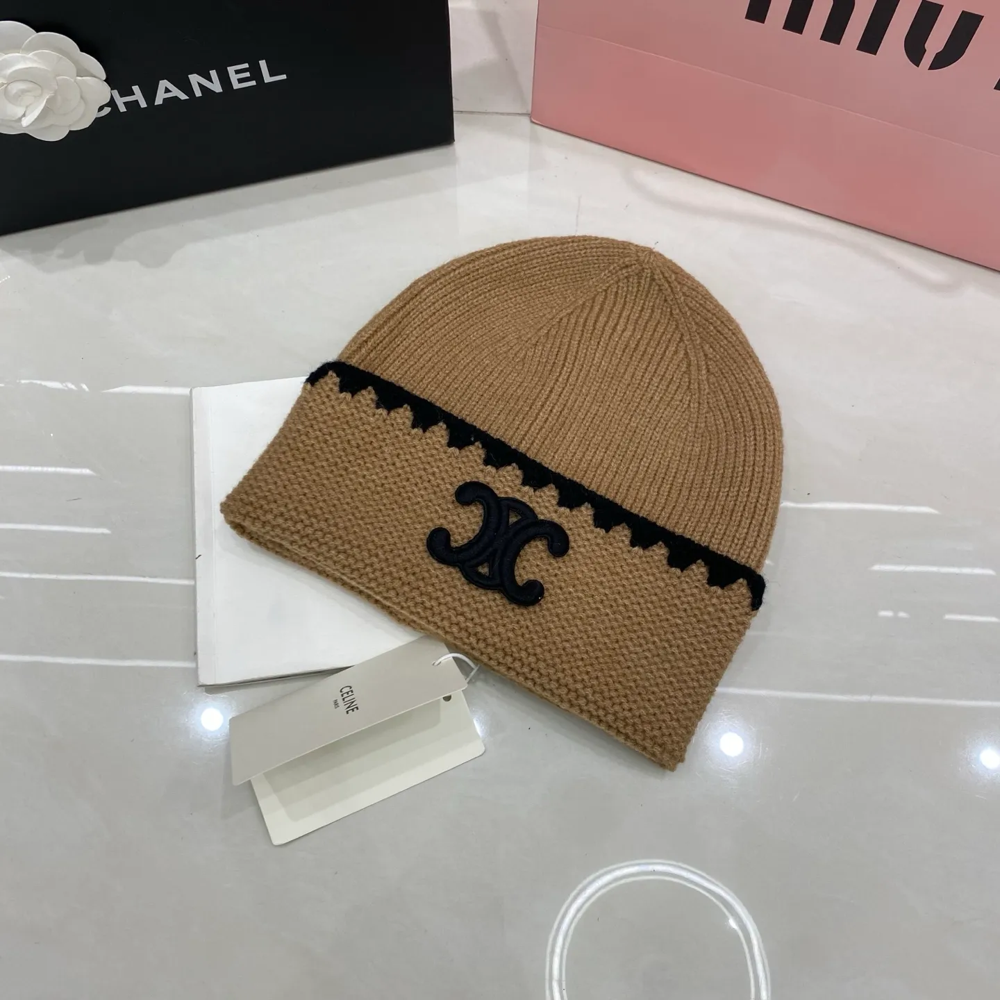 Celine cashmere knit hat