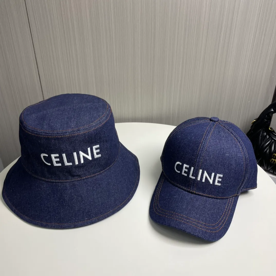 P70 comes with dust bag, Celine new washed denim embroidered fisherman hat, the best quality, casual and elegant, simple and fashionable, you can compare it yourself